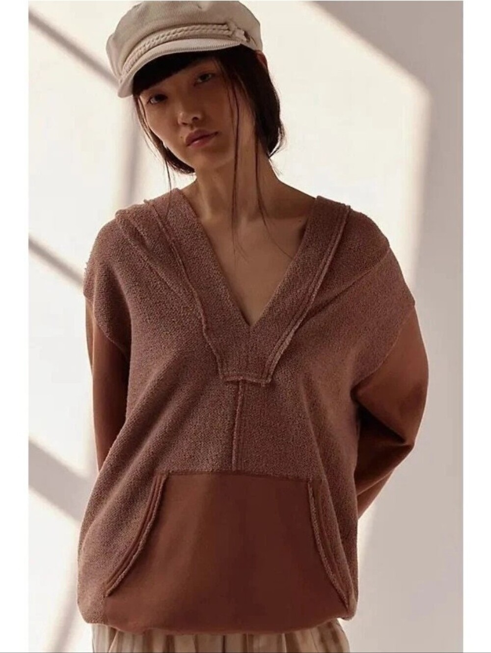 Free People Raven Pullover Otter Brown Nwot
